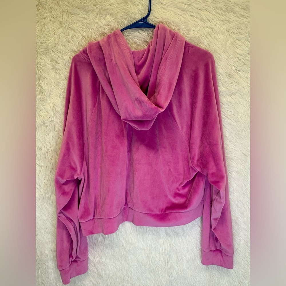 Victoria's Secret On Point Pink Soft Velour Velvet Zip-Up Hoodie | Size Large 💗✨ - Picture 15 of 17